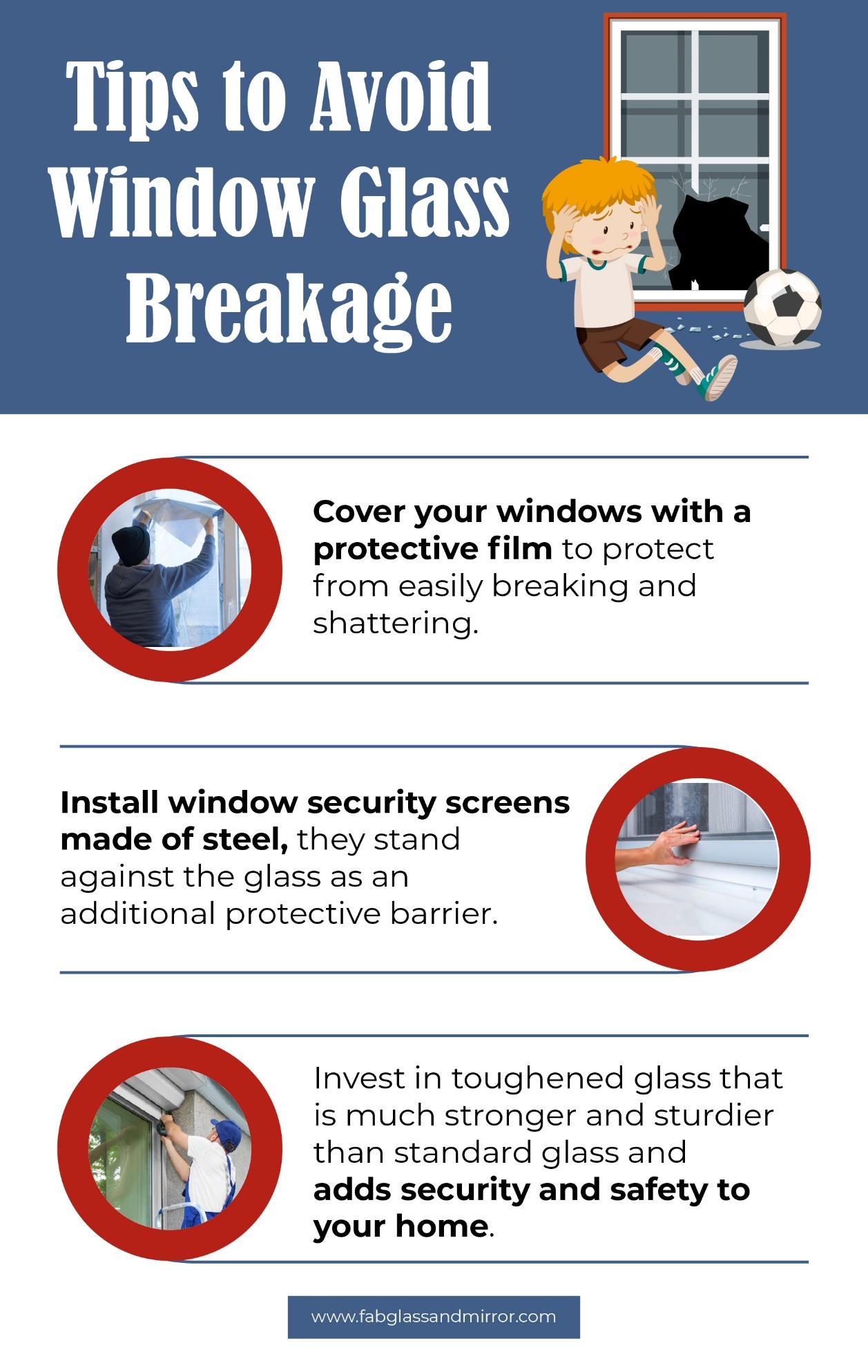 tips to avoid window glass breakage