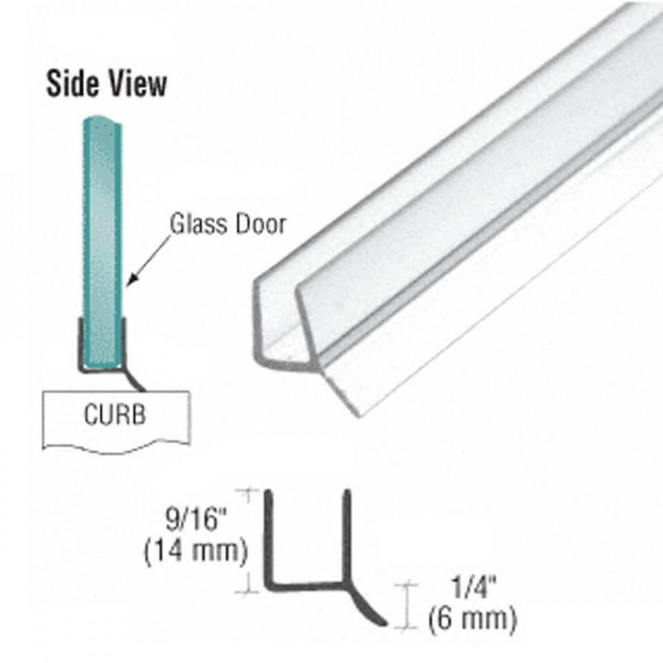 Glass Shower Door Seal Strip No Adhesive I nclude ，120 Frameless Weather Stripping Seal Sweep for Door Windows Bottom h Shape Flexible with Durable Weatherproof Silicone for 3/8 Glass 