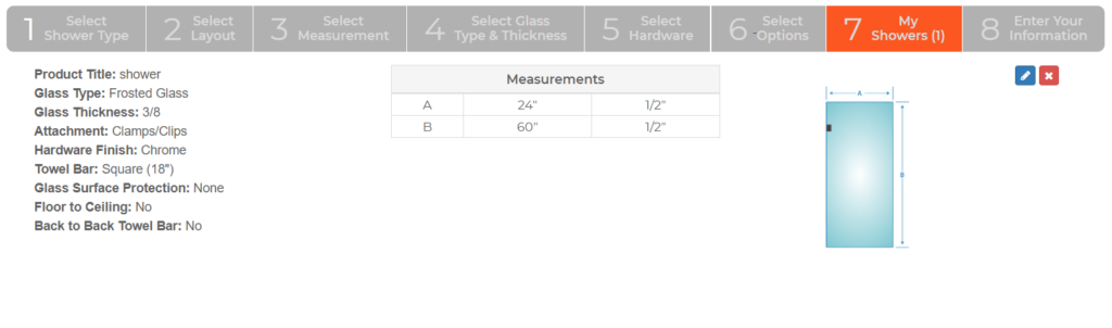 My custom shower doors