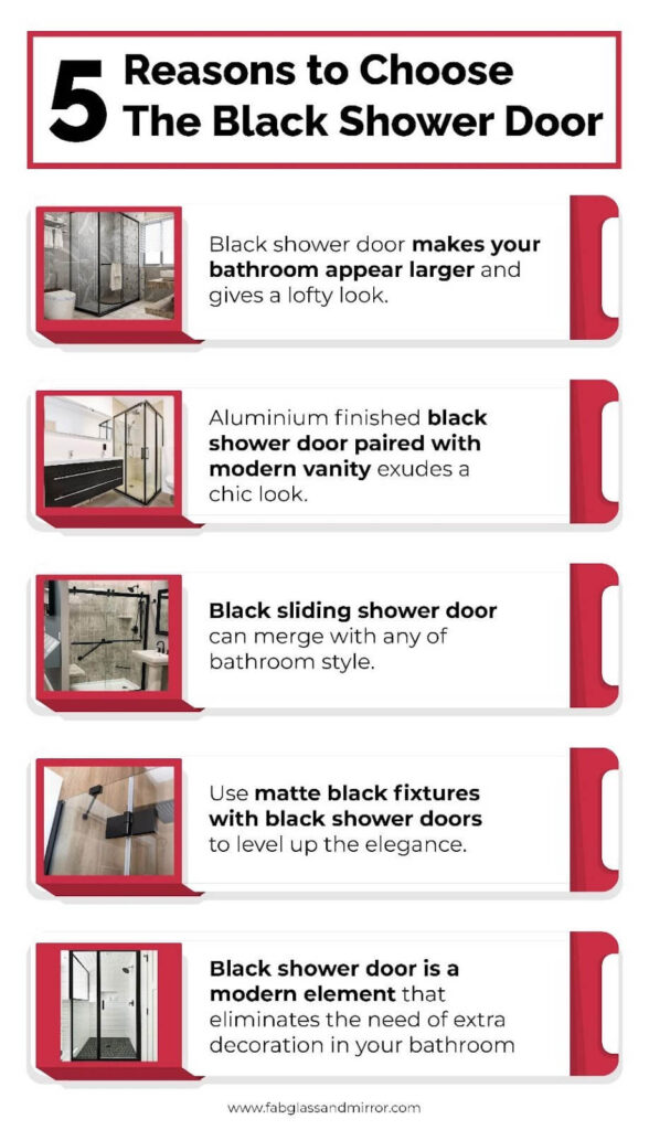 5 reason to choose the black shower door
