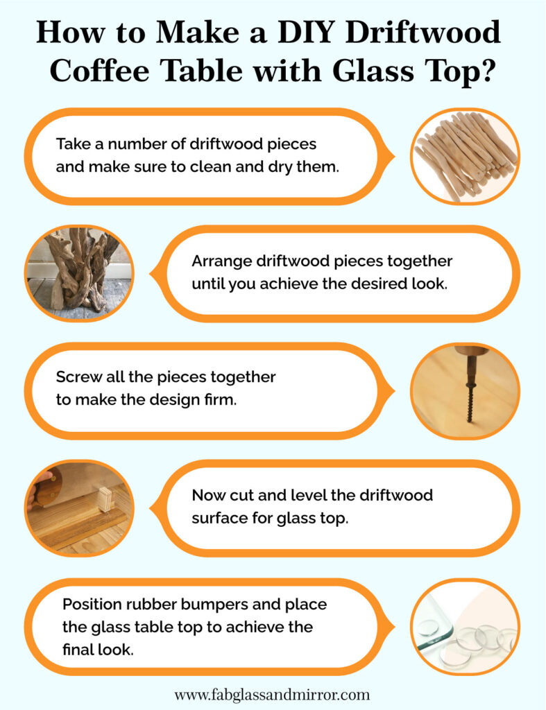 how to make a diy driftwood coffee table with glass top