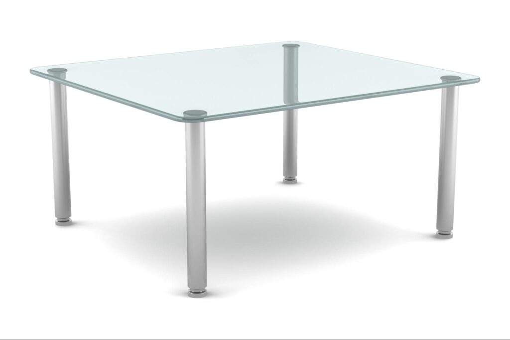 Picture of metal glass coffee table