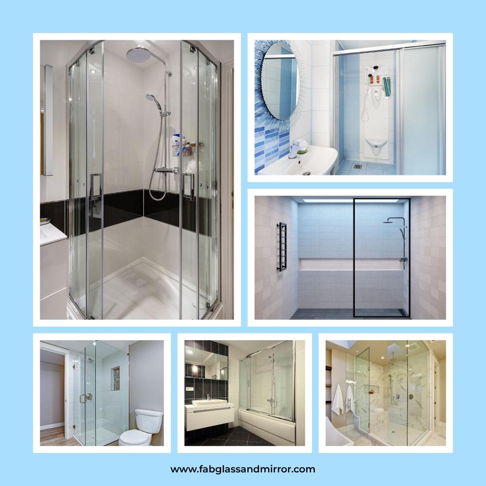 A picture showing the versatility of shower glass doors