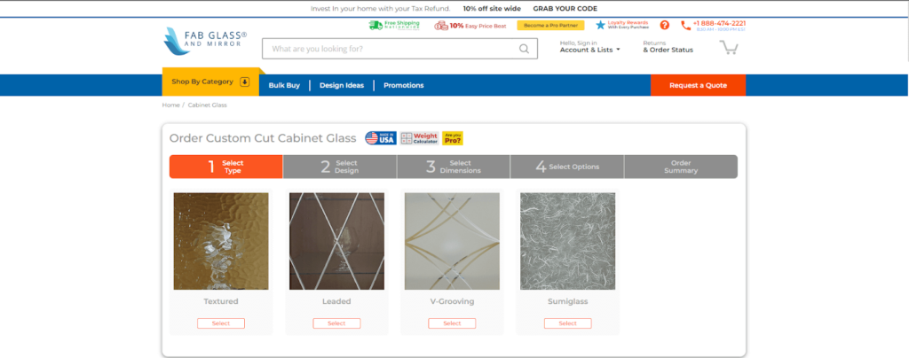 Place Your Order at Fab Glass and Mirror