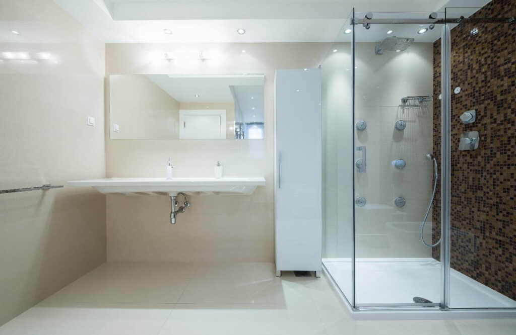 Corner Frameless Enclosure With Sliding Door - Space-Savvy Design
