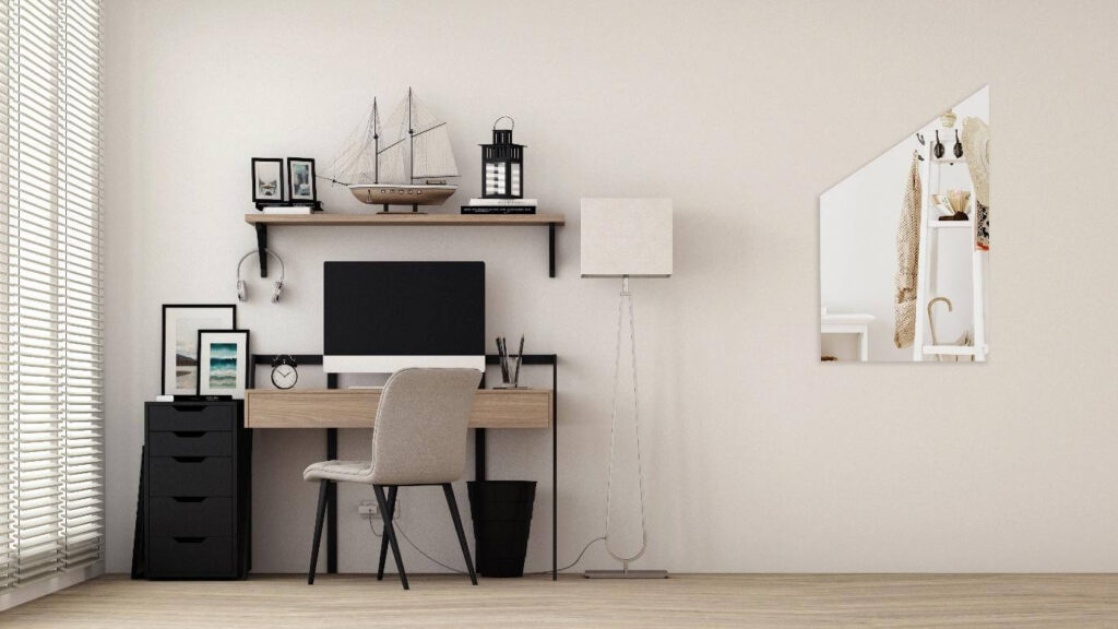 Left Slope Rectangle Mirror