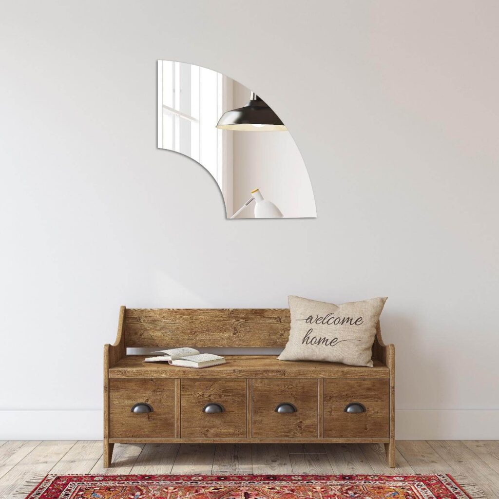 Quarter Round Notch Mirror