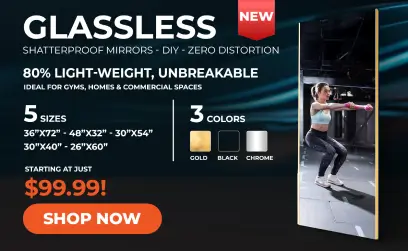New glassless mirror – available in 5 sizes and 3 colors best for busy areas,