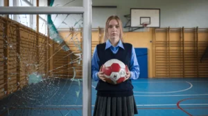 close-up of laminated glass showing its layered structure for added safety and durability