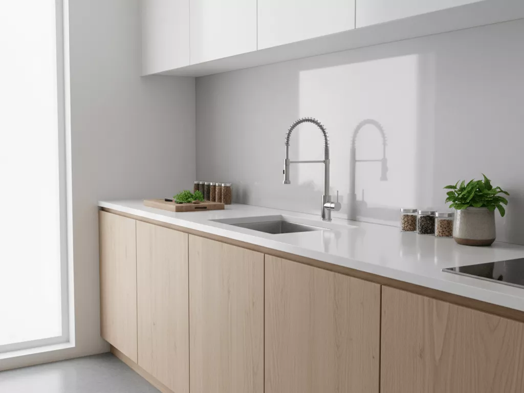 Tempered Glass Kitchen Backsplash | Stylish & Durable