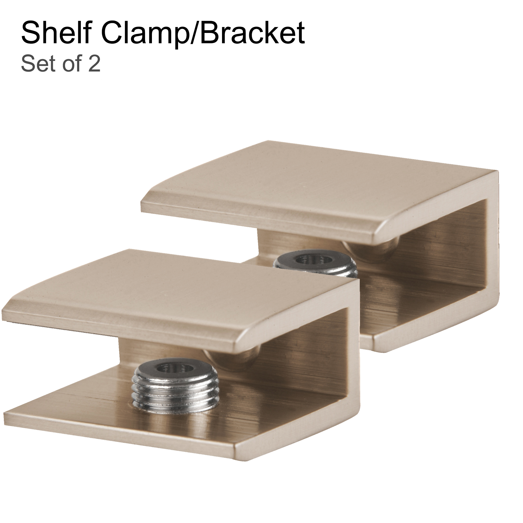 Glass Shelf Supports Bracket Wood shelf Support Bracket Satin Brush Chrome 