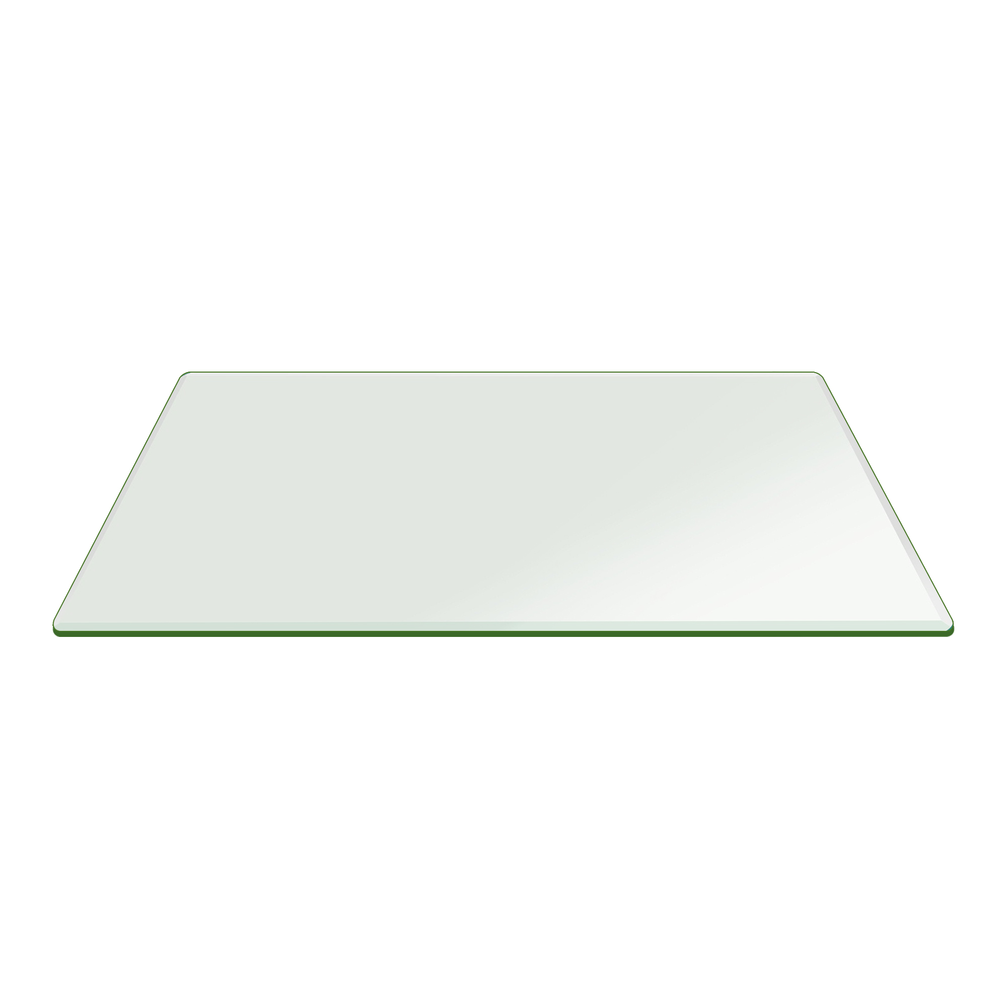 Rectangular Table with Glass Top Transparent Tempered l.150 p.90 h.75 