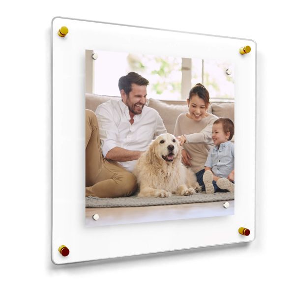 27 in. x 39 in. Rectangular Single Acrylic Picture Frame with Gold Wall Mounted Magnet Best for 24