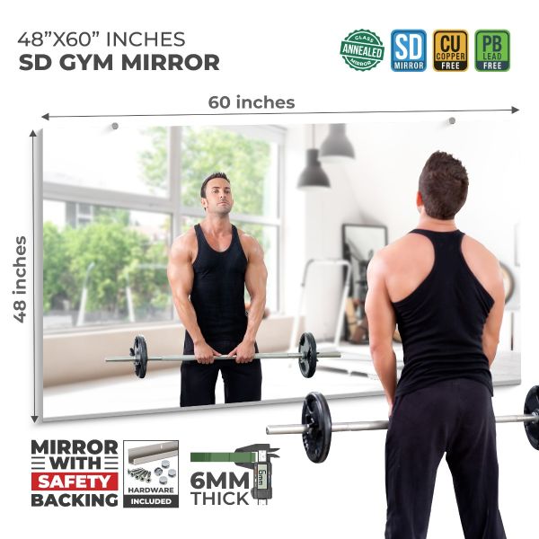Large Fitness Center Mirror | 1/4