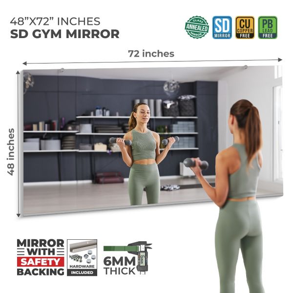 Oversized Gym Wall Mirror | 1/4