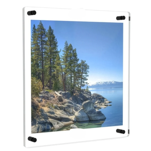 28 in. x 40 in. Rectangular Double Acrylic Picture Frame with Black Wall Mounted Best for 24