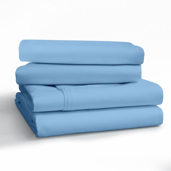 300 Thread Count Long-Staple Combed 100% Cotton Bed Sheets, Satin Weave Anti-viral Finish Dyed Light Shade Cal King Sheet Set, Fits Mattress Upto 16 Inch DEEP Pocket