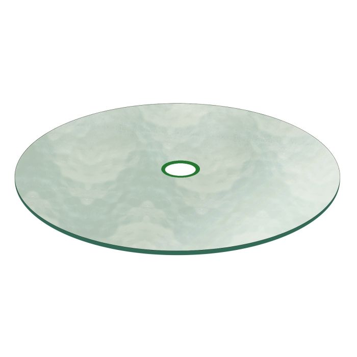 18" Diameter 3/8" Clear Tempered Glass 