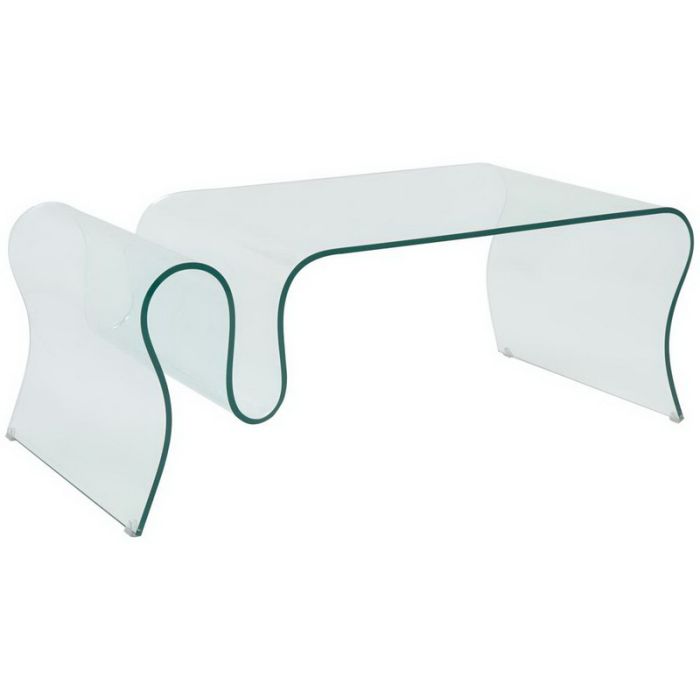 drive Recommendation headache Clear Bent Glass Coffee Table, 1/2" Inch Thick