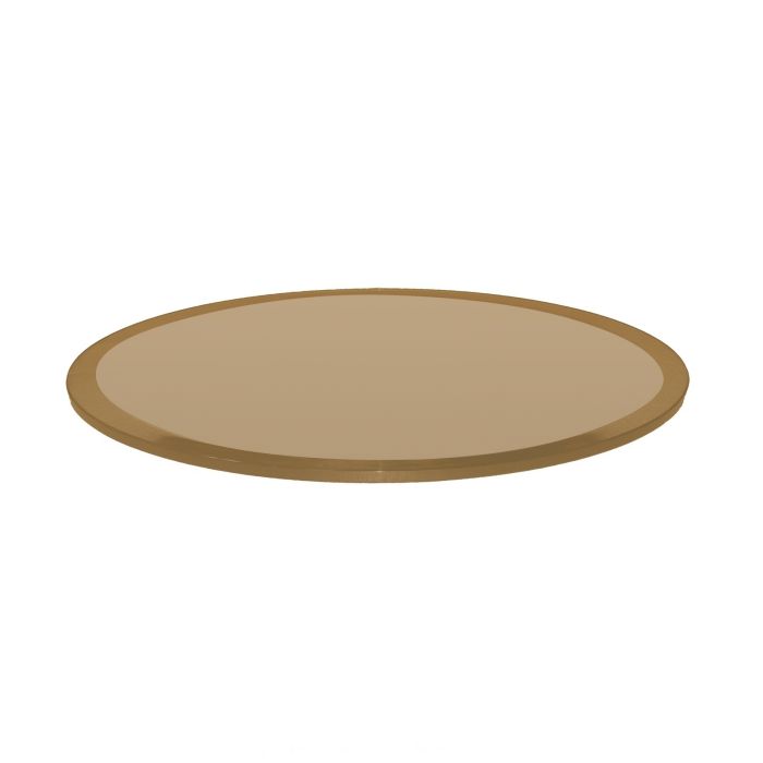 Bronze Glass Table Top 18 Inch Round, Round Beveled Glass Table Top