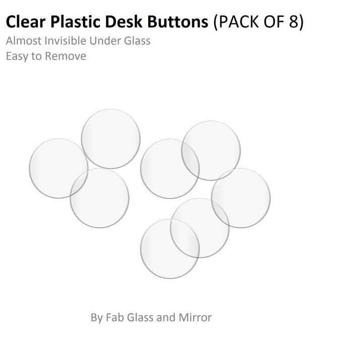 Clear Plastic Desk Buttons