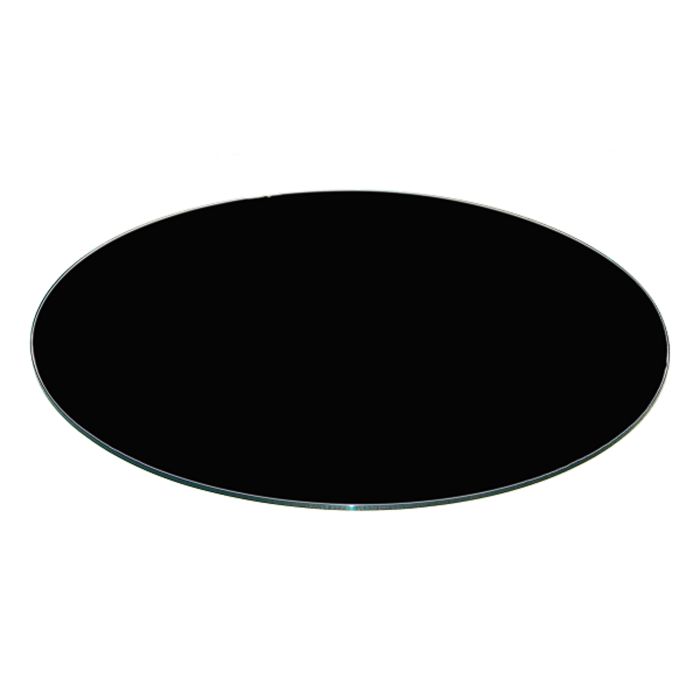 Glass Table Top 36 Black Round Back, Round Glass Table Top 36