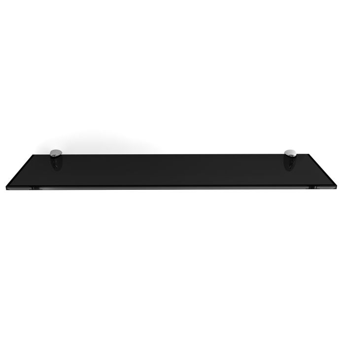 Floating Shelf 6” X 18” Rectangle 3/8" Clear Tempered Glass 