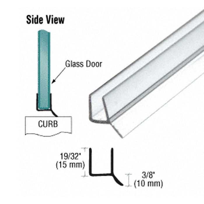 Shower Door Sweep Dual Durometer Pvc, Sliding Glass Door Sweep