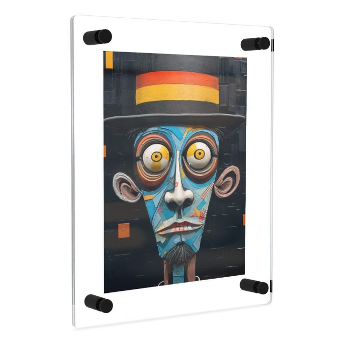 Rectangular Single Acrylic Picture Frame with Black Wall Mounted Magnet - Thumbnail 2
