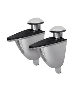 Peacock Chrome Heavy-Duty Adjustable Shelf Brackets Pair 12-24mm - (Small)