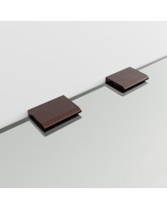 Oil Rubbed Bronze Square Glass Shelf Bracket / Clamp (Set of 2)