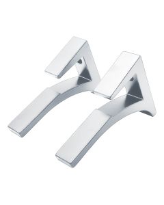 Chrome - Aluminum Shelf Bracket For 3/8" To 1/2" Glass