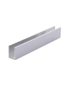 Brite Anodized 3/8" Fixed Panel Shower Door Deep U-Channel - 95" Inches