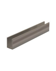 Brushed Nickel 3/8" Fixed Panel Shower Door Deep U-Channel - 95" Inches