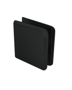 Square Beveled Wall Mount Heavy-Duty Glass Clamp Hole for Fixed Panel Matte Black