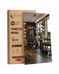 6MM Heavy-Duty Full-Length Gym Mirror | 2× Thicker Than Standard 3MM | Shatter-Safe Tempered Glass | Wall-Grip Safety Backing | Ultra-Clear No Tint | Hardware Included | 36