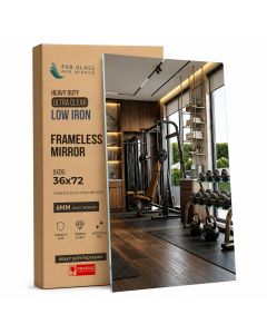 6MM Heavy-Duty Full-Length Gym Mirror | 2× Thicker Than Standard Mirror | Shatter-Safe Tempered| Wall-Grip Safety Backing | Ultra-Clear No Tint | Hardware Included | 36
