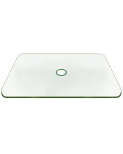 37.5 X 59.5 Inch Rectangle Aquatex Patio Glass Table Top w 4 Inch Radius Corner 316 Thick Flat Tempered