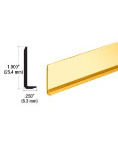 Brite Gold Anodized Aluminum 0.25 L-Bar Extrusion