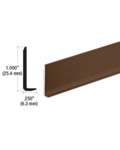Bronze Electro-Static Paint Aluminum 0.25 L-Bar Extrusion