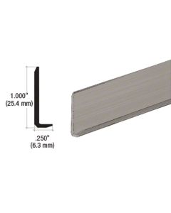 Brushed Nickel Aluminum 0.25 L-Bar Extrusion
