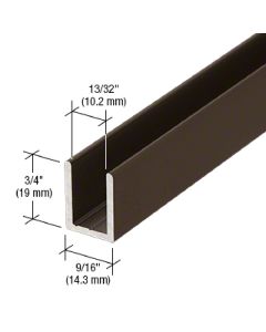 Oil Rubbed Bronze 38 Fixed Panel Shower Door Deep U-Channel - 98 Inches