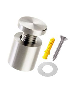 Standoff Glass Board - Brushed Stainless Standoff Wall Mount Glass Panel Holder