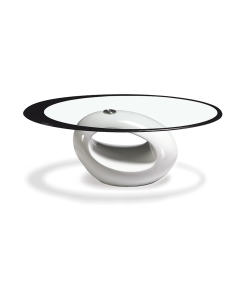 Stylish White Oval Shape Coffee Table