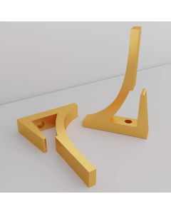 Brass- Aluminum Shelf Bracket for 5/8" to 3/4" Glass