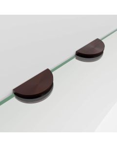 Oil Rubbed Bronze Rounded Glass Shelf Bracket / Clamp (Set of 2)
