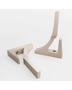 Brushed Nickel- Aluminum Shelf Bracket for 5/8" to 3/4" Glass