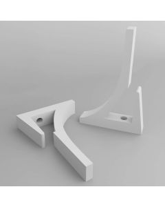 White - Aluminum Shelf Bracket for 3/8" to 1/2" Glass