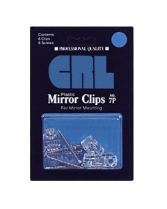 0.25 Inch Clear Standard Plastic Mirror Clip - Display Pack 