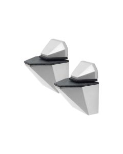 Polished Adjustable Chrome Shelf Brackets Pair 3-24mm - (Small)